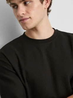 Camiseta de corte cuadrado con textura