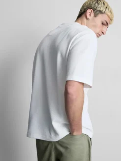 Camiseta de corte cuadrado con textura
