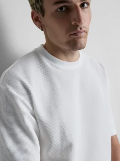 Camiseta de corte cuadrado con textura