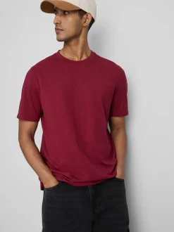 Camiseta de corte recto de algodón puro