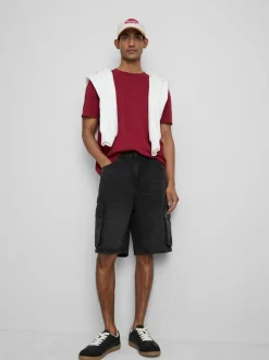 Camiseta de corte recto de algodón puro