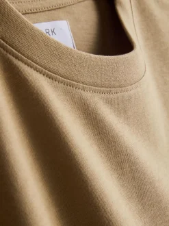 Camiseta de corte recto de algodón puro