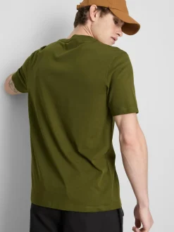 Camiseta de corte recto de algodón puro