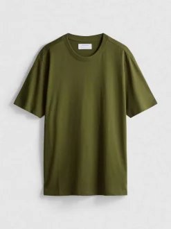 Camiseta de corte recto de algodón puro
