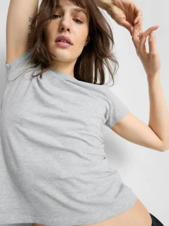 Camiseta de cuello redondo con mucho algodón