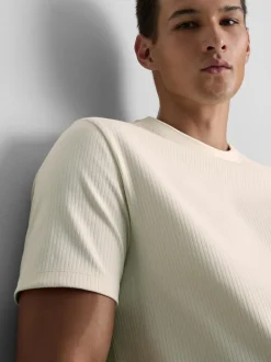 Camiseta de cuello redondo de canalé de The Edit