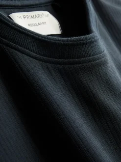 Camiseta de cuello redondo de canalé de The Edit