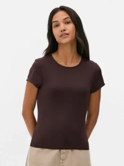 Camiseta de cuello redondo tipo segunda piel