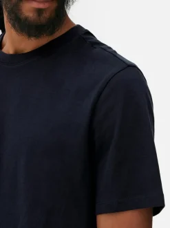 Camiseta de cuello redondo y corte recto