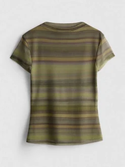 Camiseta de malla a rayas By Coleen