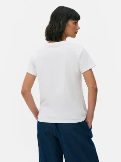 Camiseta de manga corta con cuello de pico