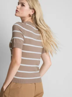 Camiseta de manga corta de punto compacto