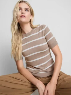 Camiseta de manga corta de punto compacto