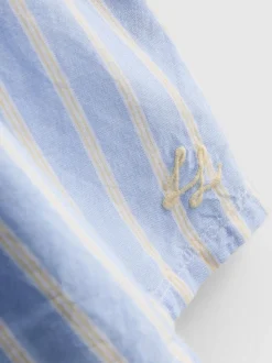 Camiseta de pijama de rayas de algodón