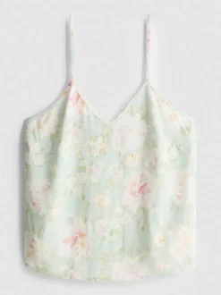 Camiseta de pijama de tirantes de flores