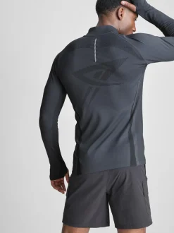 Camiseta deportiva con cremallera de 1/4