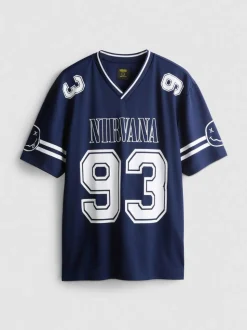 Camiseta de punto de malla de Nirvana