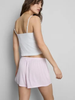 Camiseta de tirantes de pijama en tejido pointelle