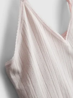 Camiseta de tirantes de pijama en tejido pointelle