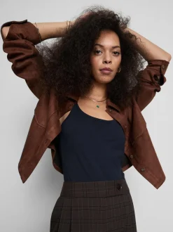 Camiseta de tirantes elástica con algodón