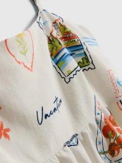 Camiseta de tirantes estampada tipo babydoll