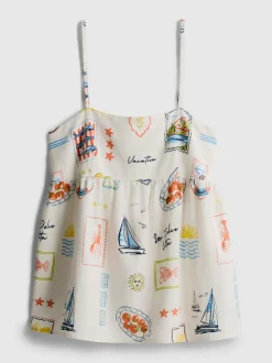 Camiseta de tirantes estampada tipo babydoll