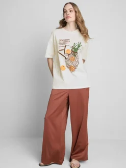 Camiseta extragrande de algodón con cóctel