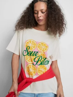 Camiseta gráfica de algodón puro
