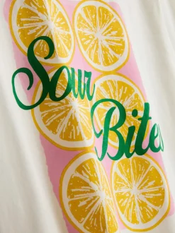 Camiseta gráfica de algodón puro