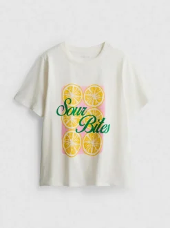 Camiseta gráfica de algodón puro