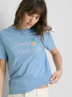 Camiseta gráfica de algodón puro