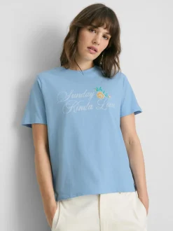 Camiseta gráfica de algodón puro