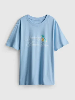 Camiseta gráfica de algodón puro