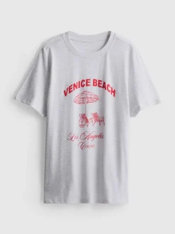 Camiseta gráfica de algodón puro