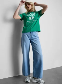 Camiseta gráfica de algodón puro