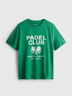 Camiseta gráfica de algodón puro