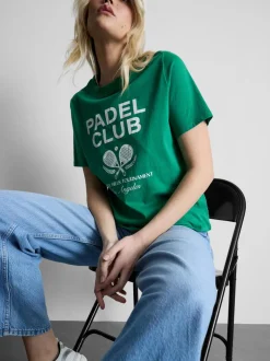 Camiseta gráfica de algodón puro