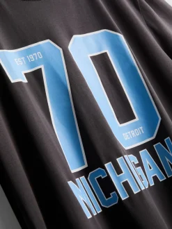 Camiseta gráfica de algodón puro «Michigan»