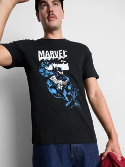 Camiseta gráfica de algodón puro de Venom de Marvel