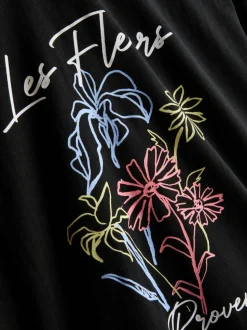 Camiseta gráfica de algodón puro