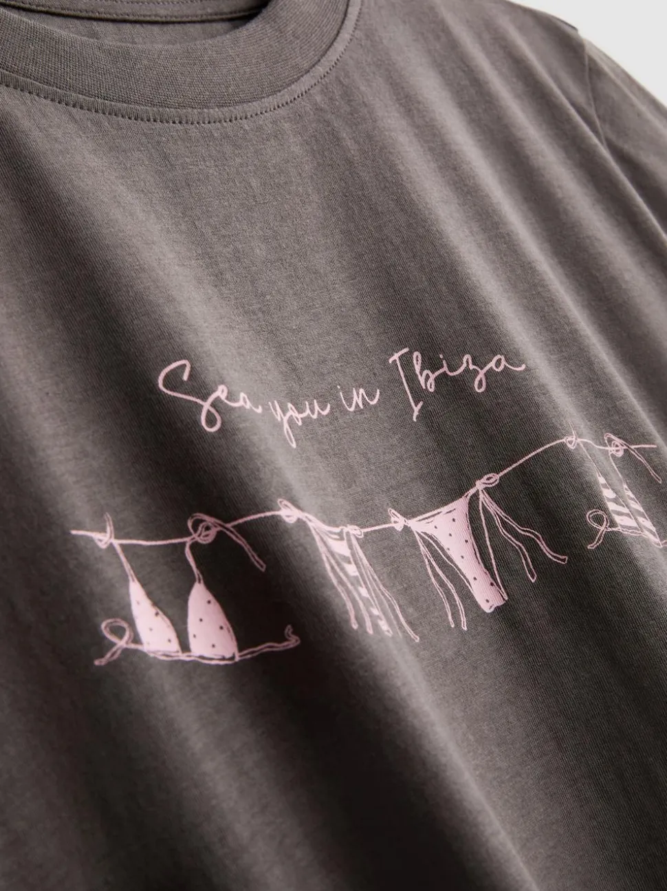 Camiseta gráfica de manga corta de algodón