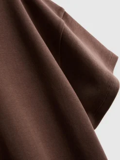 Camiseta larga asimétrica de algodón