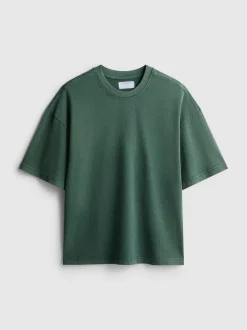 Camiseta lavada de manga corta