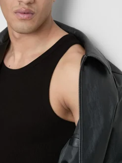 Camiseta sin mangas acanalada