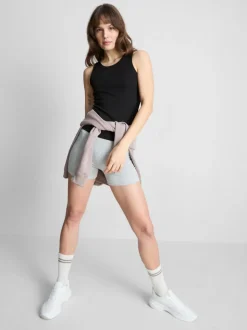 Camiseta sin mangas de canalé con espalda nadadora