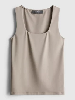 Camiseta sin mangas de escote cuadrado