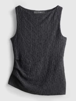 Camiseta sin mangas fruncida