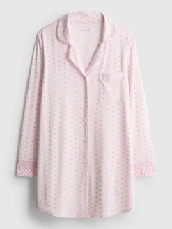 Camisón floral de corte boyfriend