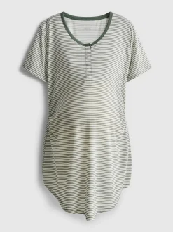 Camisón premamá estampado con botones a presión