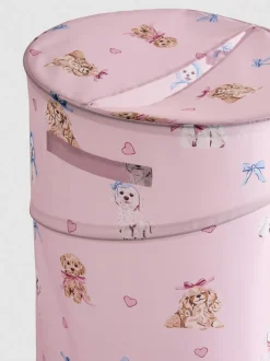 Cesta de la colada estampada
